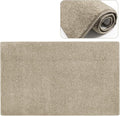 PURE ERA Carpet Stair Tread Landing Mat Tape Free Self Adhesive Non Slip Skid Resistant Indoor Doormat Area Rug Floor Mat for Kitchen Bathroom Workstations Washable 2' X 3' (Cream Grey) by PUREERA
