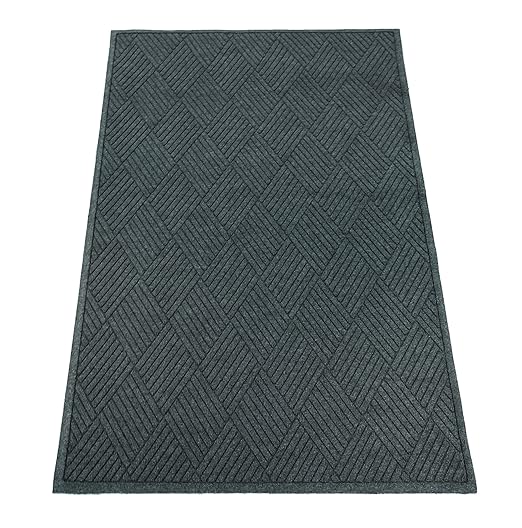 Guardian EcoGuard Diamond Indoor Wiper Floor Mat, Recycled Plactic and Rubber, 4'x6', Charcoal Black,EGDFB040604 - Image 11