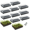 Mr. Pen- Seed Starter Tray Kits, 10 Pack, Total 400 Cells, Durable Plant Germination Trays with Humidity Vented Domes and Bases, Ideal for Seed Starting, Indoor Gardening and Greenhouse by MrPen