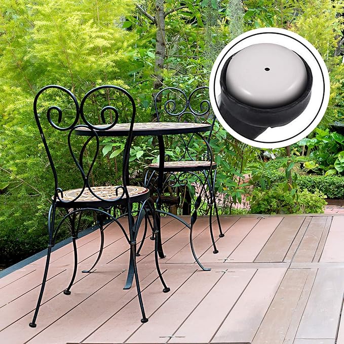 Jetec 1.5 Inch Patio Furniture Seating Glides/Feet/Caps for Wrought Iron Outdoor Furniture Easy to Install Replacement Chair and Table Feet Glide Protectors/Cap(White,48 Pieces) - Image 7