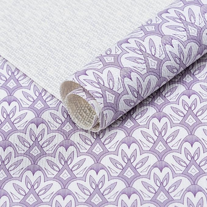 12" W x 120" L Floral Drawer and Shelf Liner for Cabinets, Non-Adhesive Strong Grip Non-Slip Flower Shelf Cabinet Kitchen Shelf Liners for Kitchen Cabinets by DwellAid