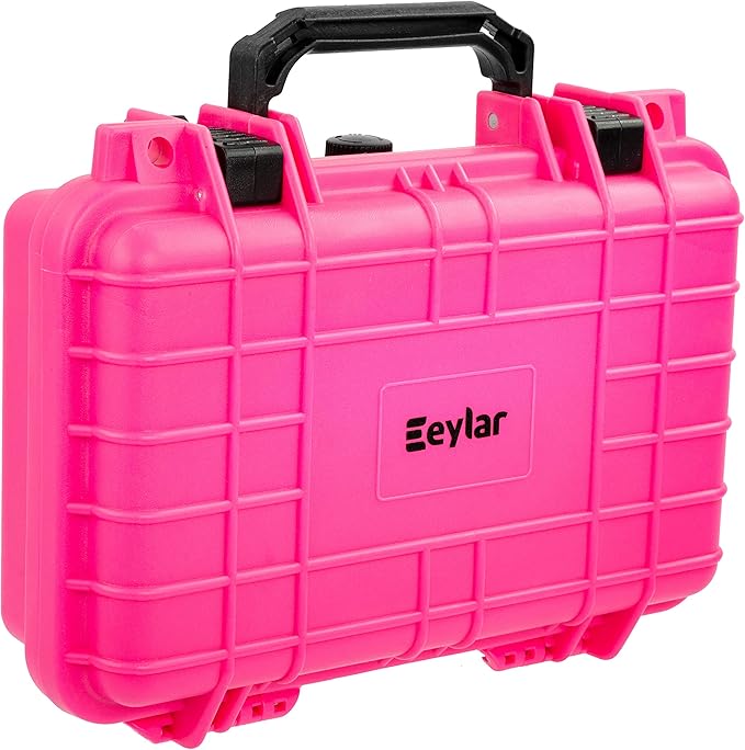 Eylar Protective Gear and Camera Hard Case Waterproof Dry Box with Foam 11.6 Inch 8.3 Inch 3.8 Inch (Pink) - Image 3
