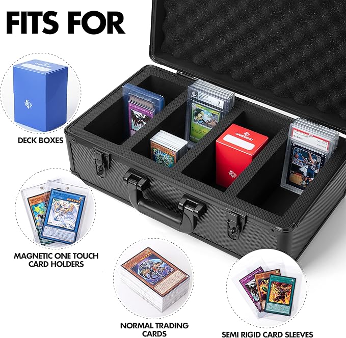 FunGuys Graded Card Storage Box, Trading Card Case for PSA Graded Pokemon, Sports Card Storage Boxes as PSA Holder, Baseball Card Slab Case Holder for Trading Cards - Image 6