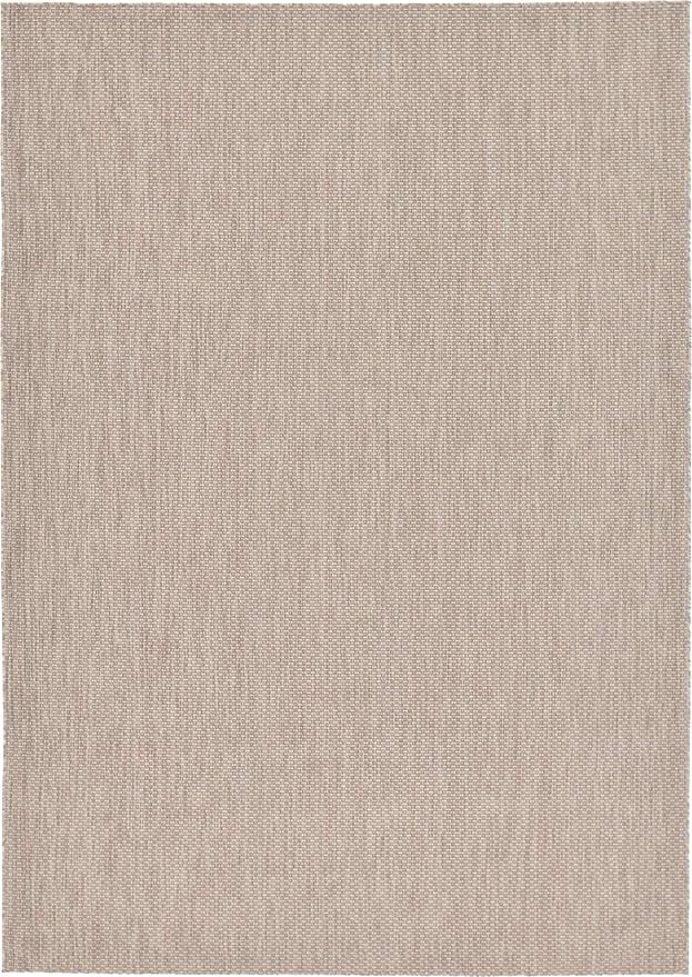 Unique Loom Collection Casual Transitional Solid Heathered Indoor/Outdoor Flatweave Area Rug (7' 10" x 11' 4" Rectangle, Beige/Ivory) - Image 9