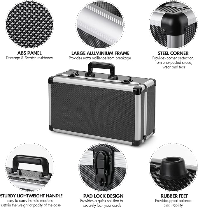 FunGuys Graded Card Storage Box, Trading Card Case for PSA Graded Pokemon Cards, Sports Card Storage Boxes as PSA Card Holder, Baseball Card Slab Case Holder for Trading Cards - Image 3
