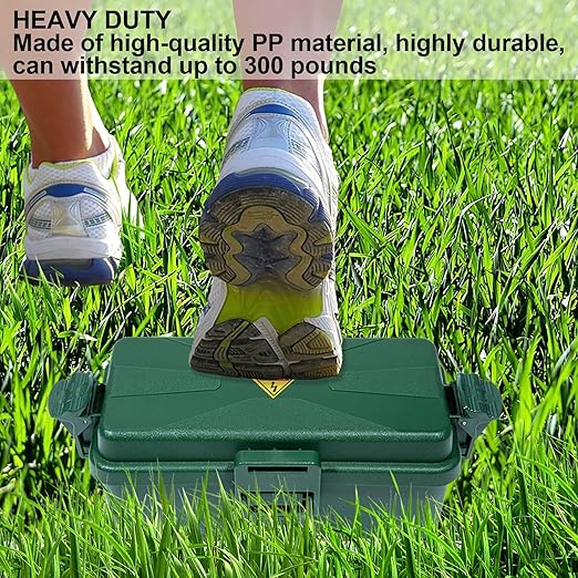 Outdoor Electrical Box Waterproof IP54-rated Outdoor Outlet Box Black Outdoor Extension Cord Cover Box (Inner 6.5 x 3.5 x 2.2inch) Wall-Hangable Waterproof Box for Protect Outlet(2 PCS Green) - Image 4