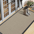 Smiry Front Door Mat Outside Entrance, Heavy Duty Natural Rubber Doormat, Non Slip, Trap Dirt and Moisture, Easy Clean, Low Profile Welcome Floor Mats for Indoor Outdoor Entry, 47x23 Inch, Beige by Smiry