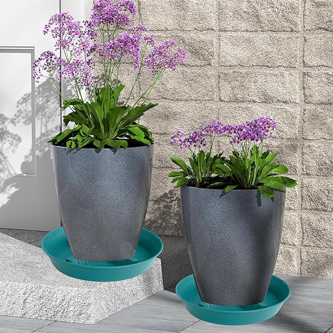 4 Pack Plant Saucer 8 inch, 10 12 14 17 inch, Plant Stand Plastic Plant Saucers for Indoors Outdoor, Heavy Duty Flower Planter Drip Trays for Pots, Pot Saucers for Plants, Grow Bags Saucers - Image 8