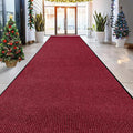 MaxMat® Extra Large Commercial Door Mat, Rubber Border Heavy Duty Door Mat, Waterproof, Low-Profile, Easy to Clean, Rubber Entry Mat. (Red, 4 x 10 Feet) by MaxMat