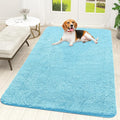 OLANLY Dog Door Mat for Muddy Paws 59x35, Absorbs Moisture and Dirt, Absorbent Non-Slip Washable Doormat, Quick Dry Chenille Mud Mat for Dogs, Entry Indoor Entryway Carpet for Inside Floor, Blue by OLANLY