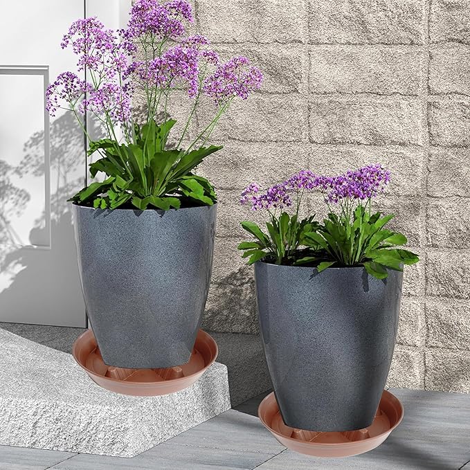4 Pack Plant Saucer 12 inch, 8 10 14 17 inch, Plant Stand Plastic Plant Saucers for Indoors Outdoor, Heavy Duty Flower Saucers for Potted Plants, Pot Saucers for Plants, Grow Bags Saucers - Image 8