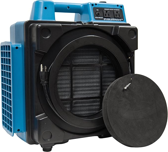 XD-125 Commercial Water Flood Damage Restoration Package for Home Garage Basements Restrooms Restaurants Crawl Spaces-Includes 4 Mini Air Movers,Dehumidifier,Mini HEPA Air Scrubber-Blue - Image 6