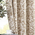 Vangao Taupe 100% Blackout Curtains 84 Inches Long for Bedroom Flower Curtains for Living Room Grommet Thermal Insulated Farmhouse Vintage Window Drapes 2 Panels by Vangao