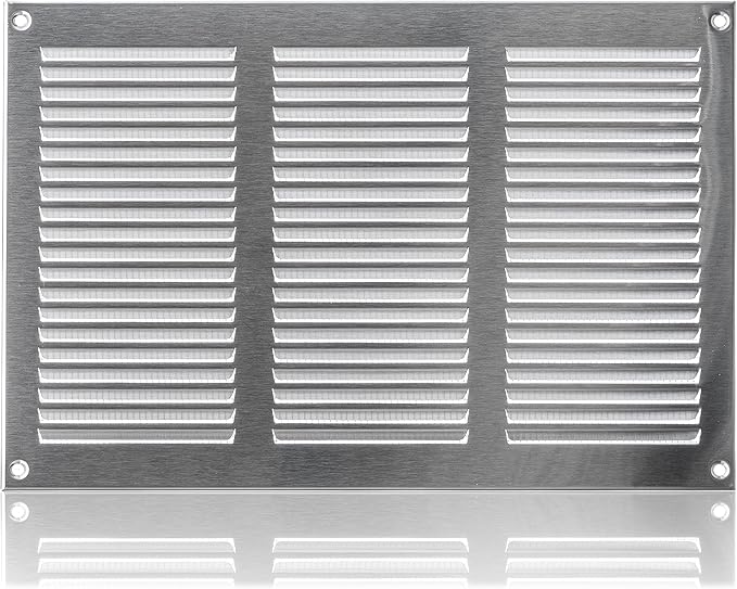 10x6 inch (Duct Opening) Vent Cover - Ventilation Covers for Wall and Ceiling - Stainless Steel Return Grille - HVAC AC Air Vents Register for Indoor and Outdoor Use with Mesh by ABOUT+VENT