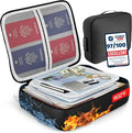 Fireproof Document Bag Waterproof Organizer Box With Lock 3 Layer File Storage Soft Case For Passport Ledger Papers Certificate Cash Files Important Documents Portable Secure Safe Home Travel Office by Unknown