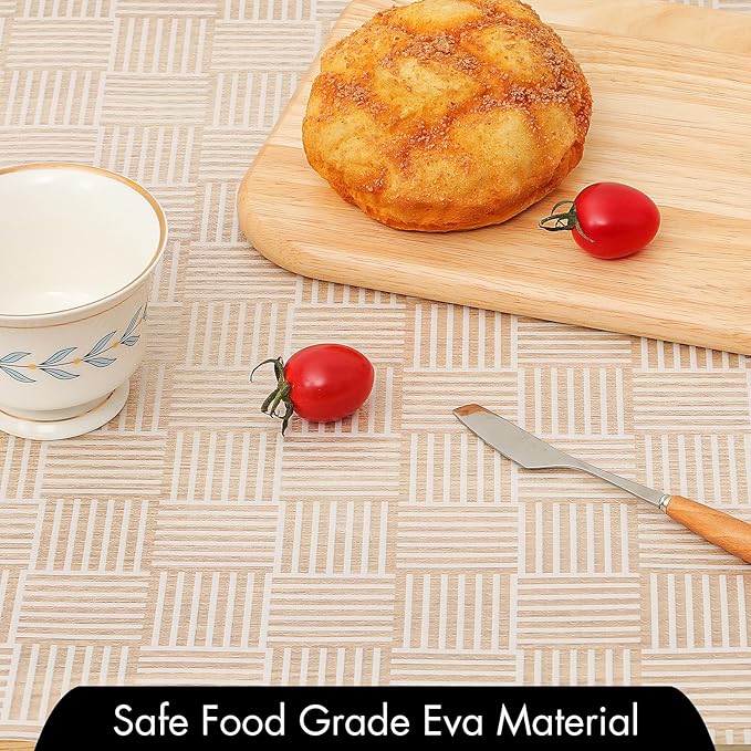Cooyes Shelf and Drawer Liner for Kitchen Cabinets – Non-Adhesive, Waterproof, Non-Slip Cabinet Liners for Scratch Protection, Desk, Refrigerator, Shelves, Drawers with Modern Pattern - Image 6