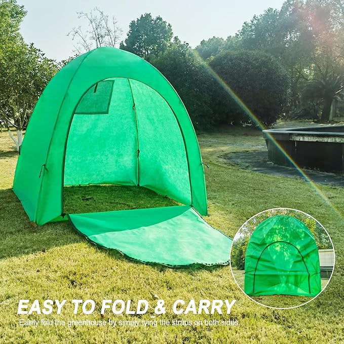 59″*59″*60″ Large Winter Plant Warm Covers with Air Hole for Raised Bed- Warm Tent Freeze Protection Humidity Domes for Germination, Seedling Propagation Protecting Plants from AnimalsV 2PCS - Image 8