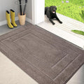 PURRUGS Dirt Trapping Door Mat 32" x 47", Non-Slip/Skid Machine Washable Entryway Rug, Dog Doormat, Super Absorbent Welcome Mat for Muddy Wet Shoes and Paws, Grayish Brown by PURRUGS