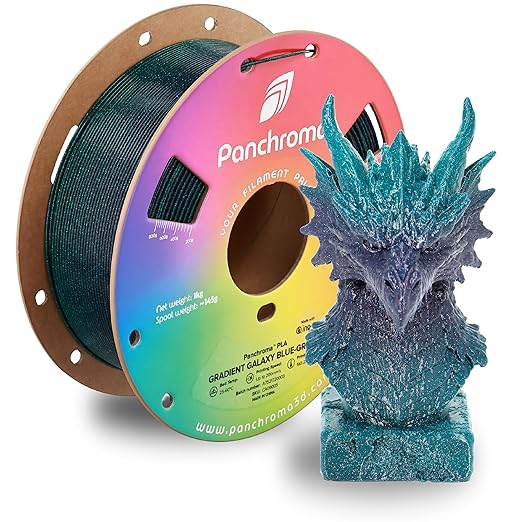 Polymaker Panchroma Gradient Galaxy PLA Blue-Green 3D Printing Filament, 1.75mm 1KG, Premium Gradient PLA, Easy to Print, AMS Compatible, Perfect for Figurines, Models, Toys and Decorative Pieces by Polymaker