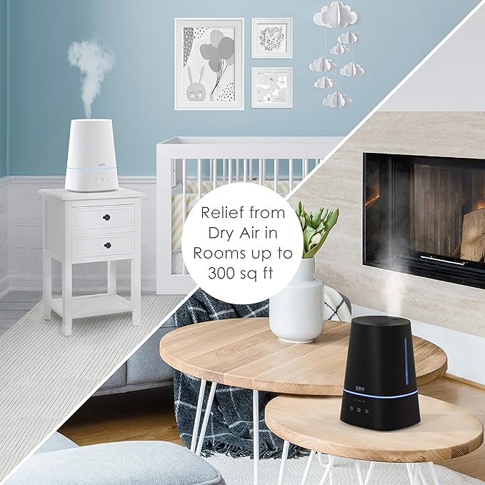 Pure Enrichment HUME Max - Easy Top-Fill Ultrasonic Cool Mist Humidifier, 3.7-L (1 Gallon) Water Tank, 3 Mist Settings, & Auto Shut-Off Timer - Ideal for Large Bedrooms, Nurseries & Dry Areas (White) - Image 4