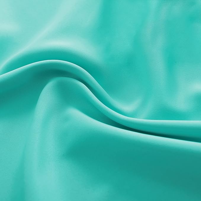 DONREN 84 Inch Turquoise Curtains Home Decoration Privacy Protection - Blackout Window Drape with Rod Pocket,Set of 2 Panels - Image 8