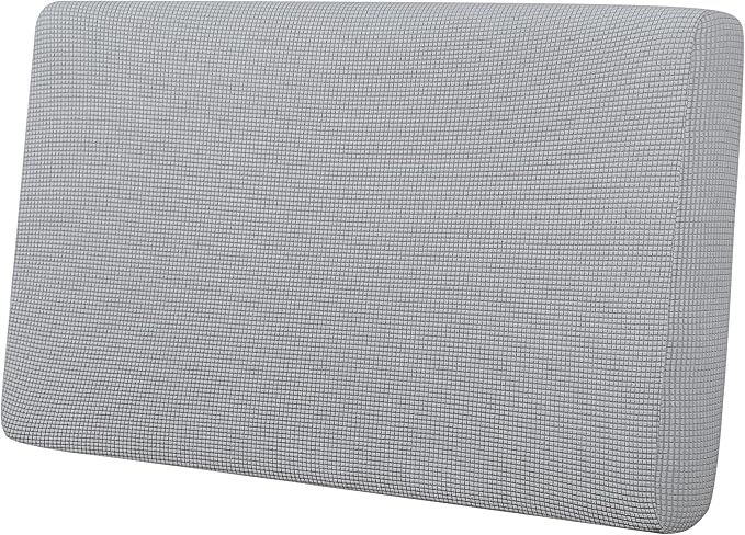 Easy-Going Stretch Loveseat Cushion Cover Sofa Cushion Furniture Protector Sofa Seat Sofa Slipcover Sofa Cover Soft Flexibility with Elastic Bottom(Loveseat Cushion, Silver Gray) by Easy-Going