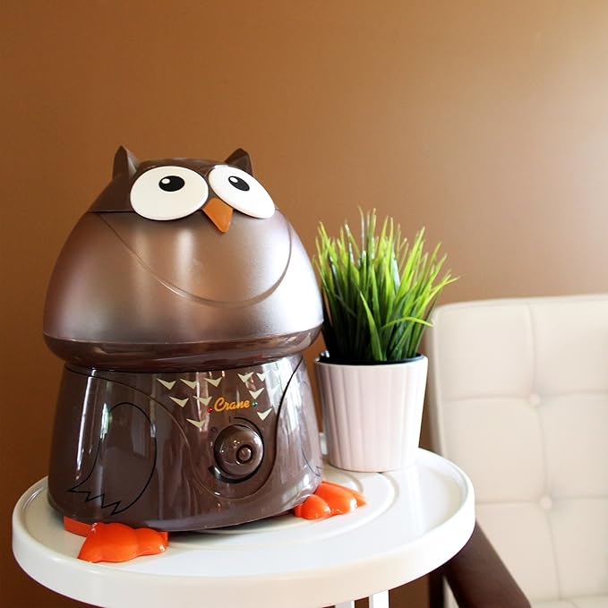 Crane Animal Humidifier for Bedroom, Ultrasonic Cool Mist for Baby Nursery, Adjustable Settings, Auto Shut-Off, Owl - Image 2