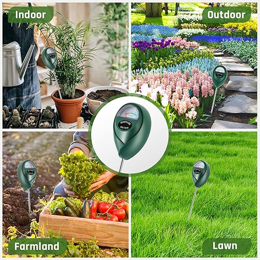 Plant Moisture Meter, Plant Water Meter, Soil Moisture Meter for House Plants for Garden, Lawn, Farm, Indoor & Outdoor Use, No Batteries Required (2 Packs Green) - Image 7