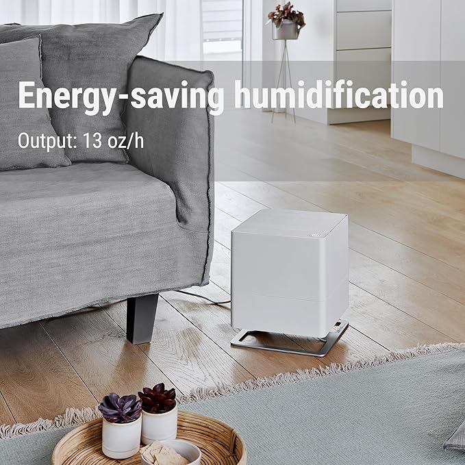Stadler Form humidifier Oskar, Energy-Saving Humidifier for Rooms up to 540 Square Feet, Evaporator with Automatic Switch-Off, Dimmable LEDs, Very Quiet, White, medium - Image 3