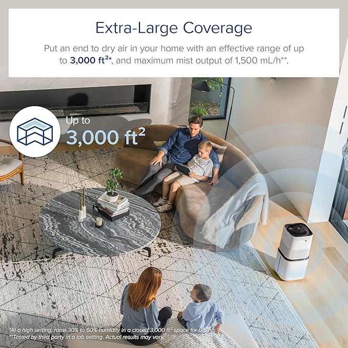 LEVOIT Superior 6000S Smart Evaporative Humidifiers for Home Whole House up to 3000ft² & Humidifiers for Bedroom Home - Image 4