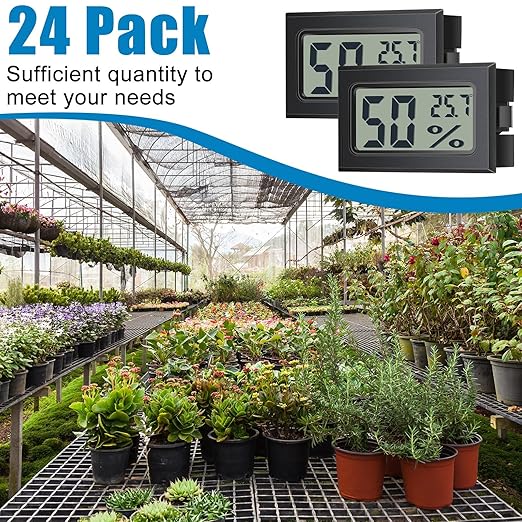 Kanayu 24 Pack Mini Digital Hygrometer Thermometers Indoor Humidity Monitor Temperature Humidity Gauge Meter with Fahrenheit for Greenhouse Garden Cellar Closet - Image 5