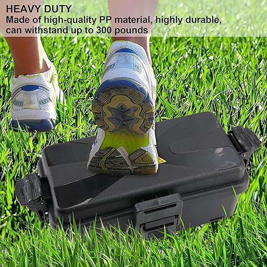 Outdoor Electrical Box Waterproof IP54 Black Outdoor Extension Cord Cover(Inner 6.5 x 3.5 x 2.2inch), Wall-Hangable Waterproof Box for Plug, Halloween, Christmas String Lights (1 PCS Black) - Image 5