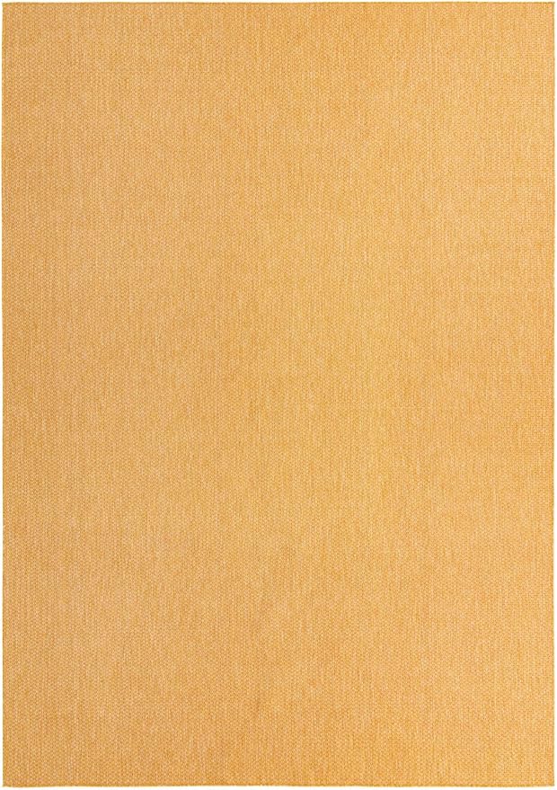 Unique Loom Collection Casual Transitional Solid Heathered Indoor/Outdoor Flatweave Area Rug (10' x 14' 1" Rectangle, Corn Harvest Yellow) - Image 3