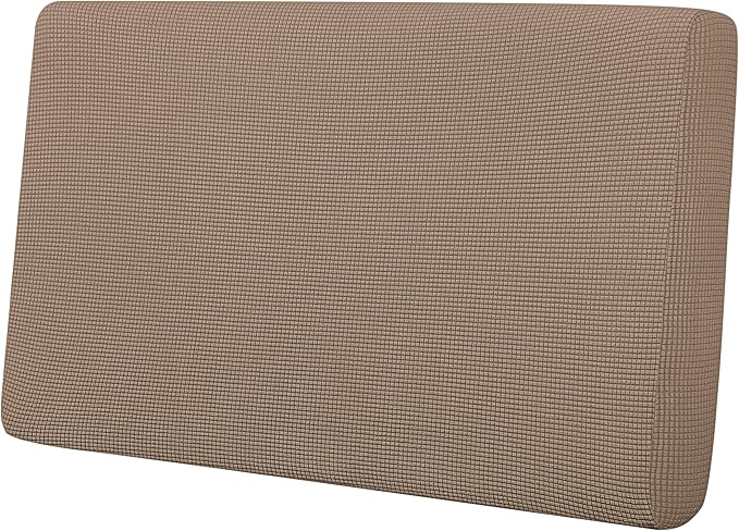 Easy-Going Stretch Loveseat Cushion Cover Sofa Cushion Furniture Protector Sofa Seat Sofa Slipcover Sofa Cover Soft Flexibility with Elastic Bottom(Loveseat Cushion, Camel) by Easy-Going