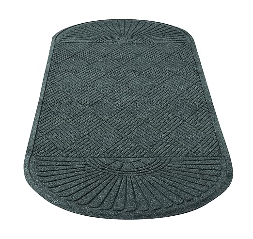 Guardian EcoGuard Diamond w/Double Fan Indoor Wiper Floor Mat, Recycled Plactic and Rubber, 4'x8', Charcoal Black - Image 7