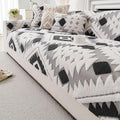 Boho Plush Couch Covers for Sofa Washable, Fuzzy Soft Couch Cover for Sectional Sofa, Non Slip Jacquard Sofa Cover Furniture Protector for Kids, Pets (Dark Grey,28"x82") by WelcometoXSlive
