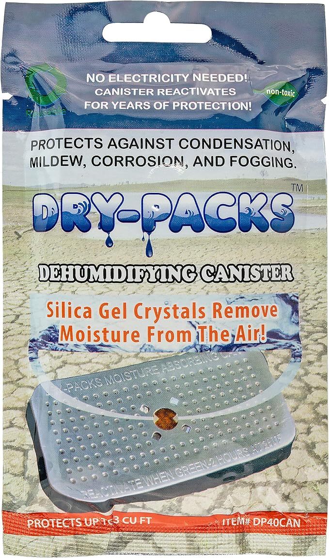 Dry-Packs Indicating Silica Gel 40 Grams in Sturdy Aluminum Dehumidifying Canister - No Cobalt Chloride II - DP40CAN - Image 3