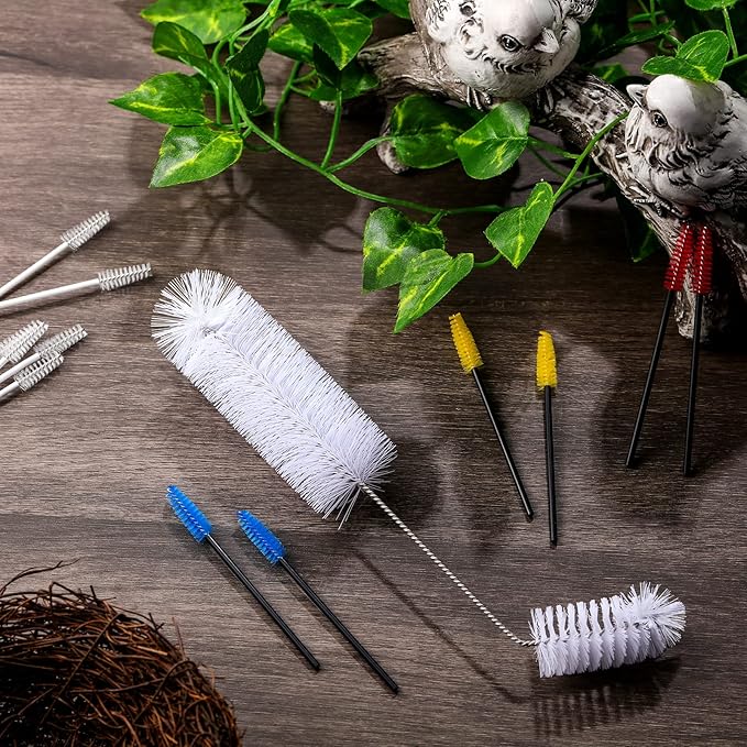 Hummingbird Feeder Cleaning Brush 19 Pieces 3 Size Mini Nylon Double Headed 2 in 1 Hummingbird Brush Hard to Reach Places Tiny Cleaning Kit(White) - Image 7