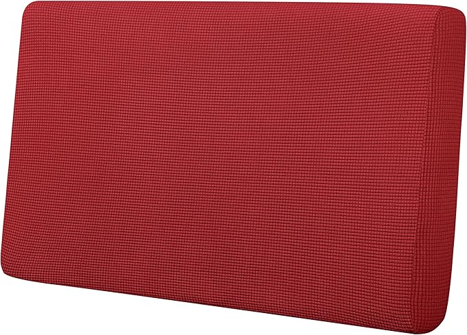 Easy-Going Stretch Loveseat Cushion Cover Sofa Cushion Furniture Protector Sofa Seat Sofa Slipcover Sofa Cover Soft Flexibility with Elastic Bottom(Loveseat Cushion, Christmas Red) by Easy-Going