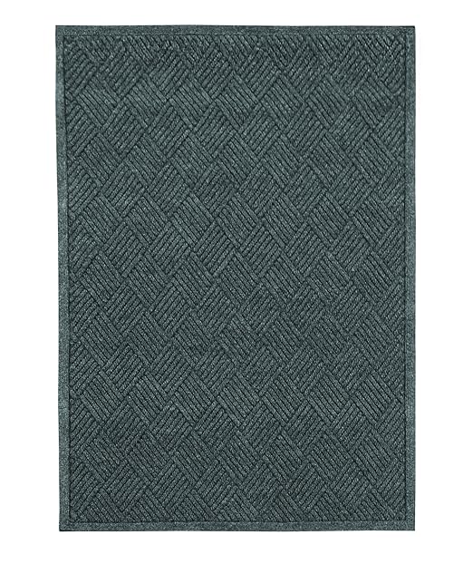 Guardian EcoGuard Diamond Indoor Wiper Floor Mat, Recycled Plactic and Rubber, 3'x4', Charcoal Black by GuardianFloorProtection