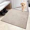 PURRUGS Dirt Trapping Door Mat 36" x 36", Non-Slip Machine Washable Entryway Rug, Dog Doormat, Indoor Front Door Mat, Super Absorbent Entry Rug for Muddy Shoes & Paws, Taupe by PURRUGS