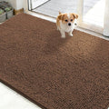 OLANLY Dog Door Mat for Muddy Paws 48x30, Absorbs Moisture and Dirt, Absorbent Non-Slip Washable Doormat, Quick Dry Chenille Mud Mat for Dogs, Entry Indoor Entryway Carpet for Inside Floor, Mocha by OLANLY