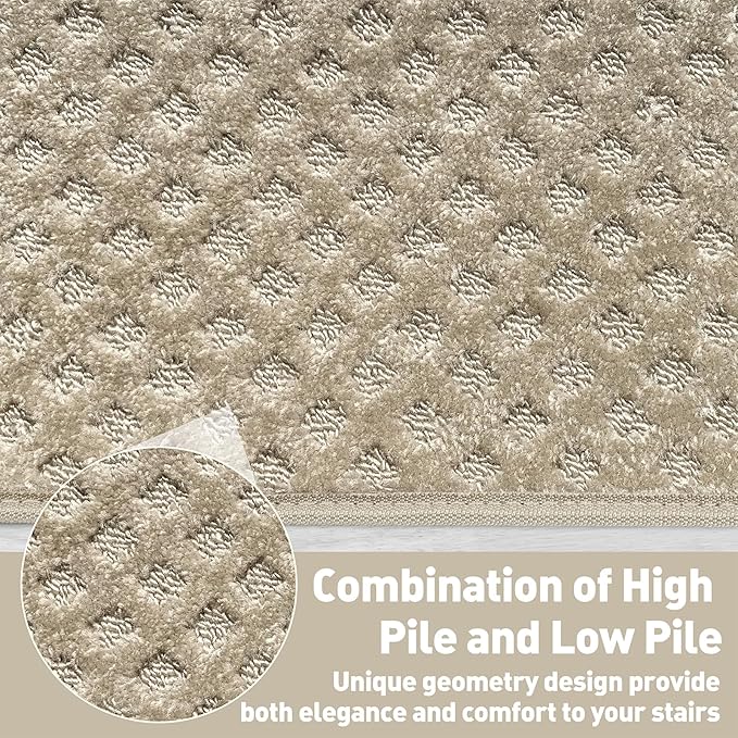 PURE ERA Carpet Stair Tread Landing Mat Tape Free Self Adhesive Non Slip Skid Resistant Indoor Doormat Area Rug Floor Mat for Kitchen Bathroom Workstations Washable 2' X 3' - Image 5