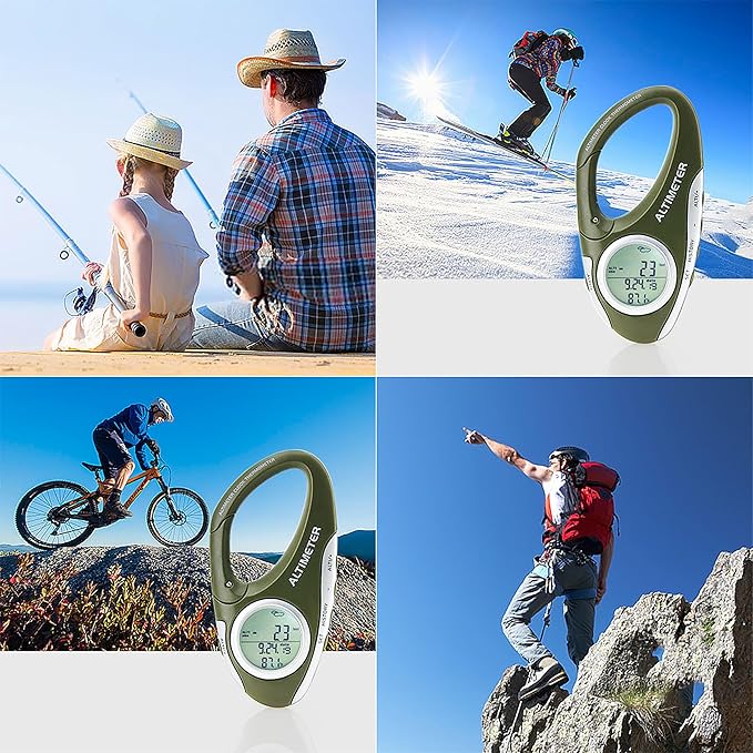 Digital Altimeter Portable Compass with Weather Forecast Multi Function Altimeter Barometer for Hiking, Camping, RVs and Outdoor Activities - Image 5