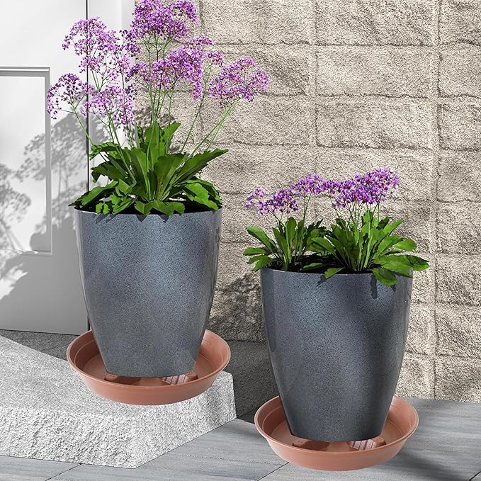 4 Pack Plant Saucer 8 inch, 10 12 14 17 inch, Plant Stand Plastic Plant Saucers for Indoors Outdoor, Heavy Duty Flower Planter Drip Trays for Pots, Pot Saucers for Plants, Grow Bags Saucers - Image 8