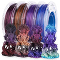 AMOLEN Silk PLA Filament Bundle, 3D Printer Filament Gradient 1.75mm Silk Shiny Filament Bundle 1.75mm PLA 200gX 4 Spools by AMOLEN
