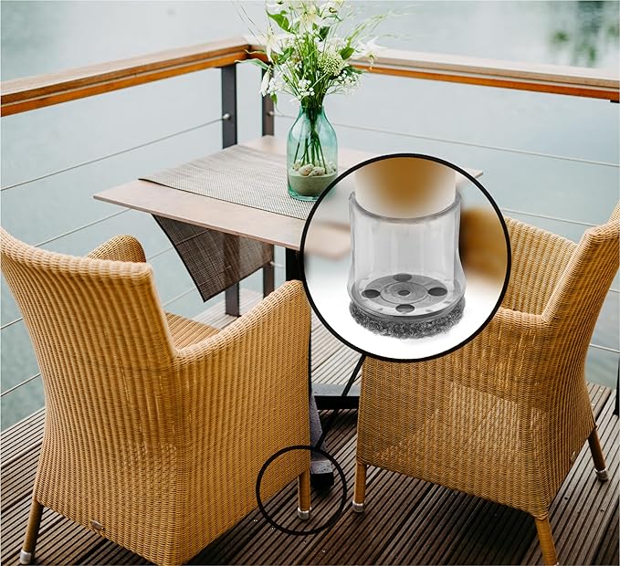Slipstick GorillaOutdoor Berber Furniture Feet Pads with Clear Sleeve Sock (16 Pack) Outdoor Furniture Sliders for Round & Square Legs, Small - Image 5