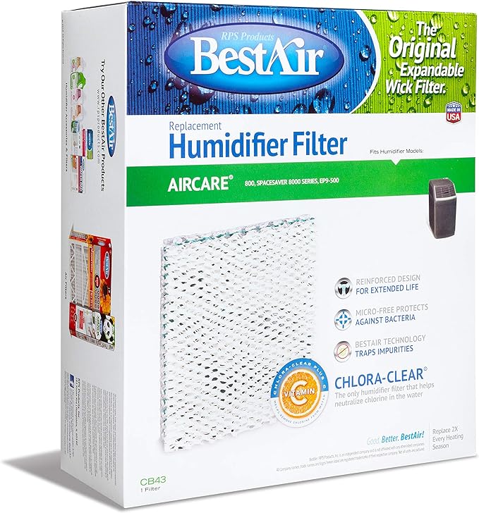 BestAir Extended Life Humidifier Wick Filter, CB43 by FreudenbergFiltrationTechnologies