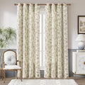 jinchan Floral Linen Curtains for Living Room 84 Inch Length Butterfly Curtain Sage Green Floral Curtains French Country Farmhouse Curtain Flower Patterned Drapes Window Treatment Set 2 Panels by JINCHAN