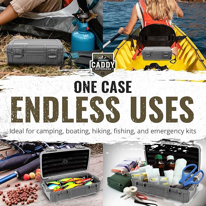 Waterproof Storage Case 1.2 L Capacity – Heavy-Duty Gear Box with Foam, Carabiner & Lanyard – Crushproof, Airtight Outdoor Container for Camping, Hiking, Fishing - Image 6